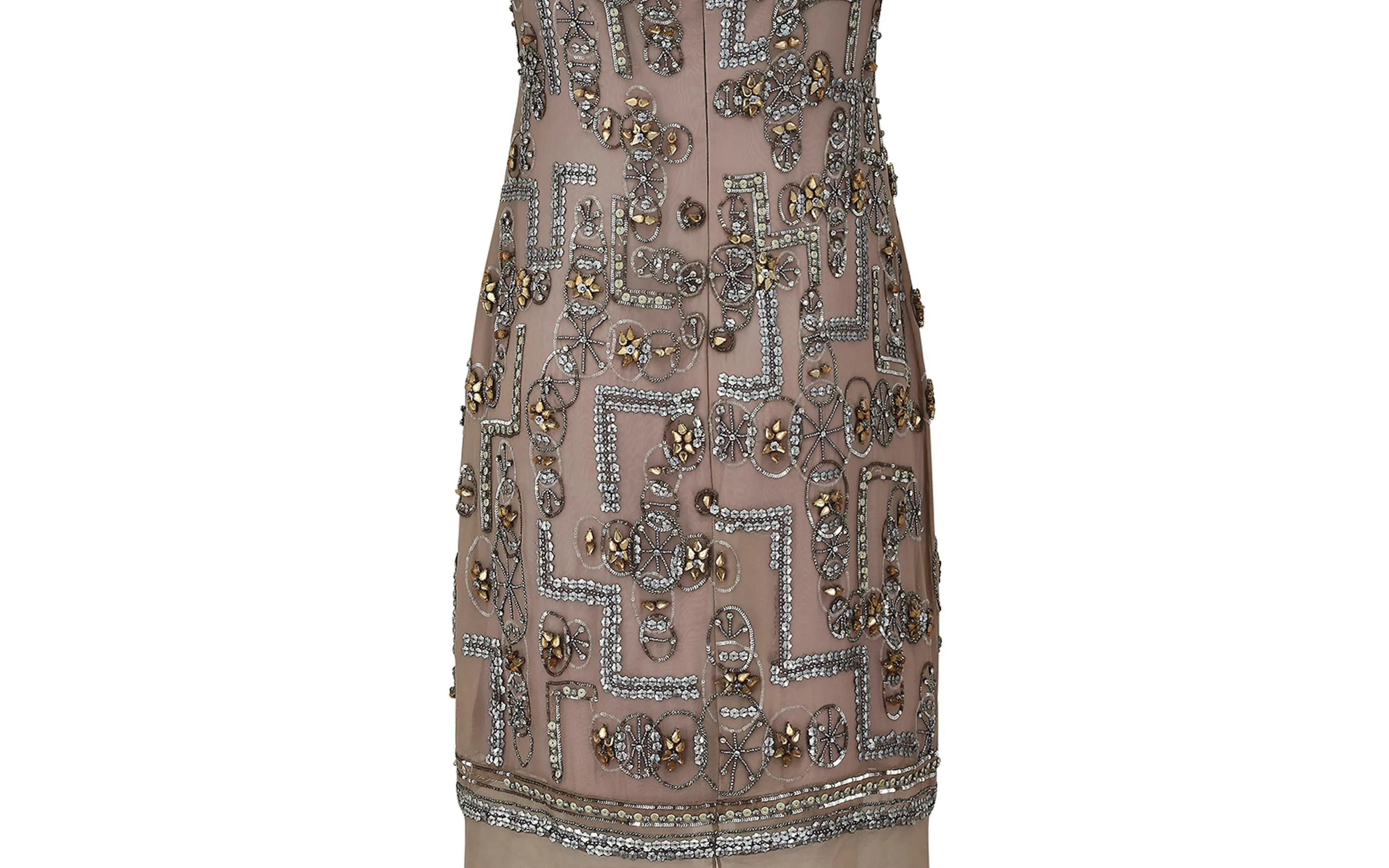 1990s Lindka Cierach Couture Beaded Shift Dress