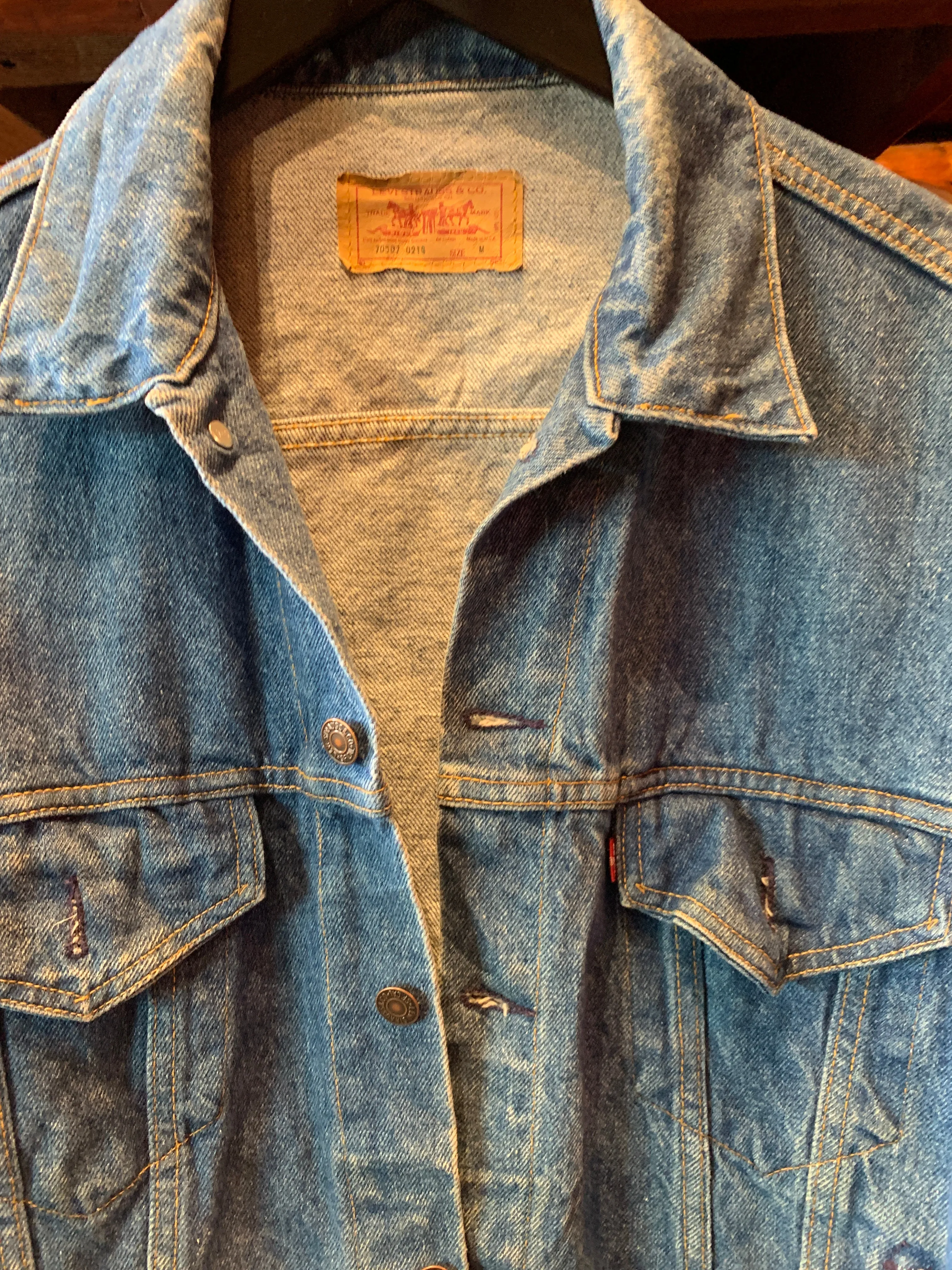 9. Vintage Levis Trucker Denim Jacket, Medium