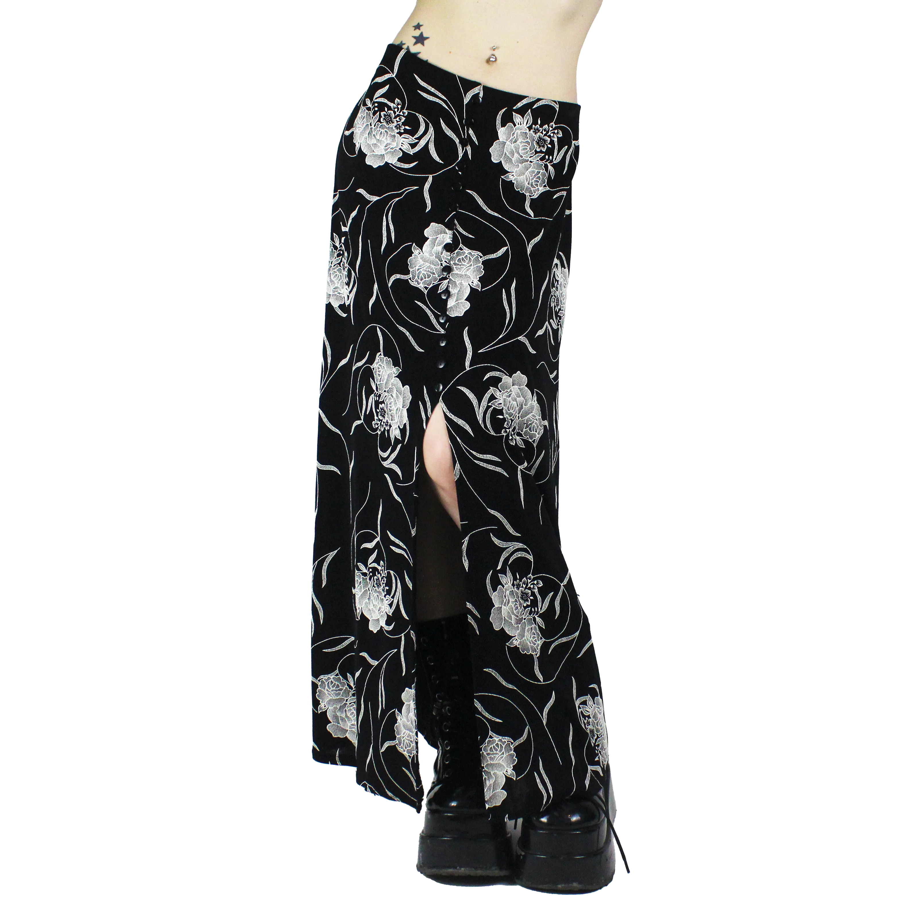 90s Slinky Maxi Skirt (M)