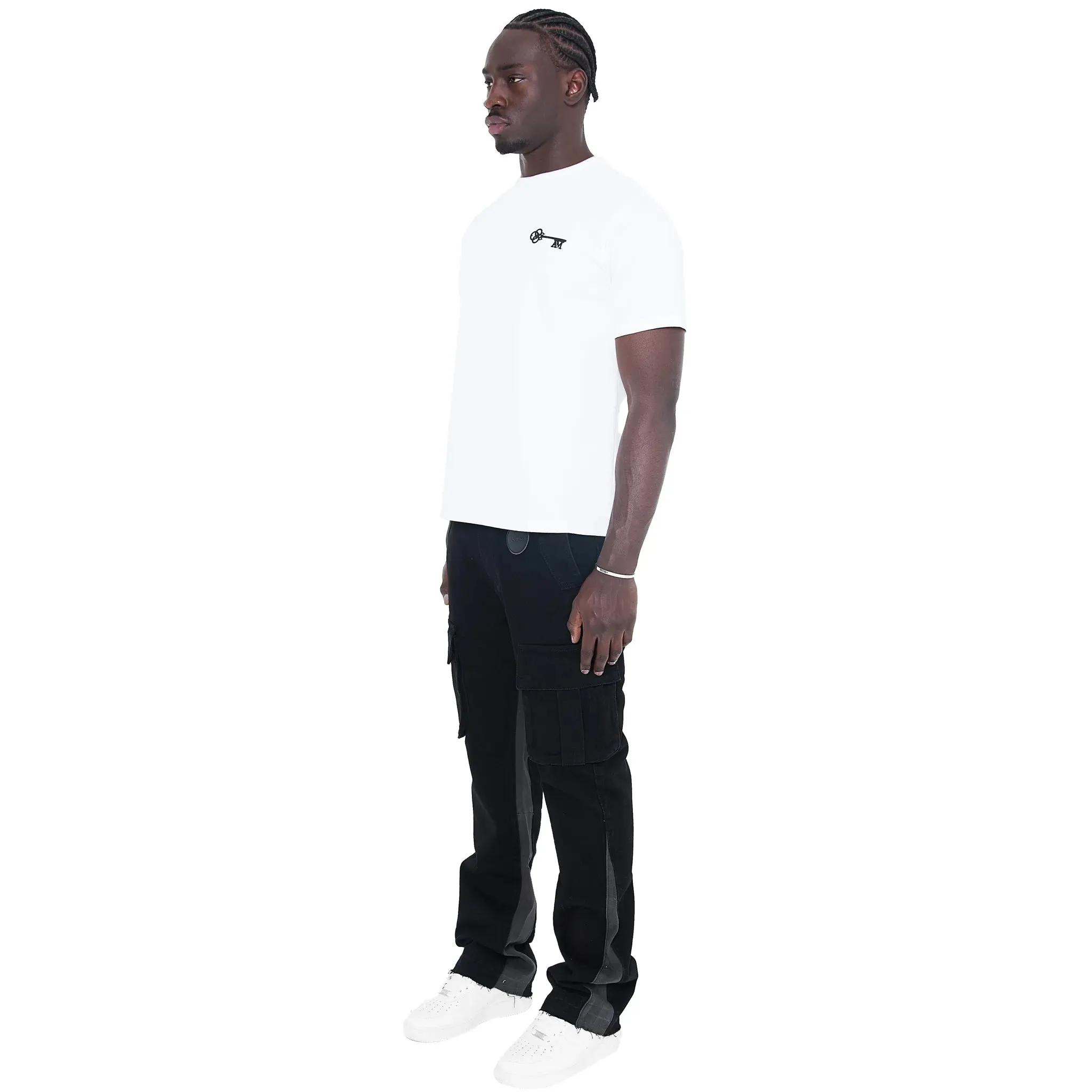 Amicci Renzo Flare Cargo Pants Black