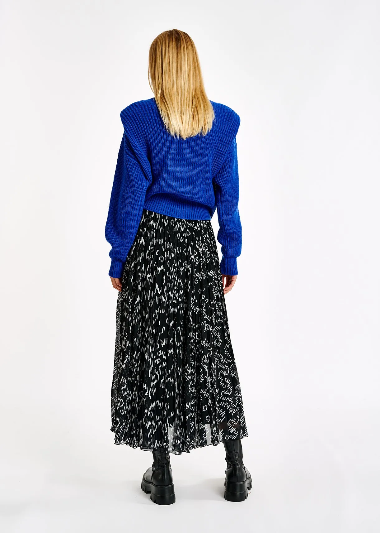 Atelevision plissé midi skirt