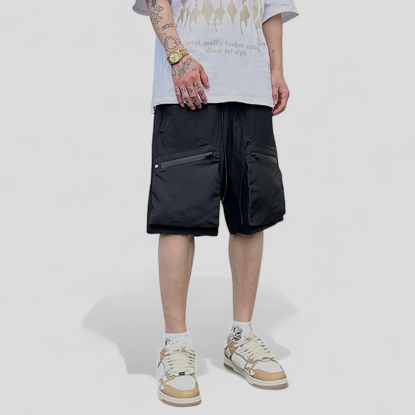 Baggy fit large front pocket cargo pants