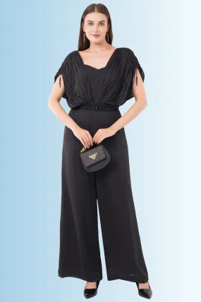 Black Crystal Jumpsuit & Belt