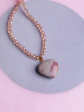 Blush Heart Crystal Pendant