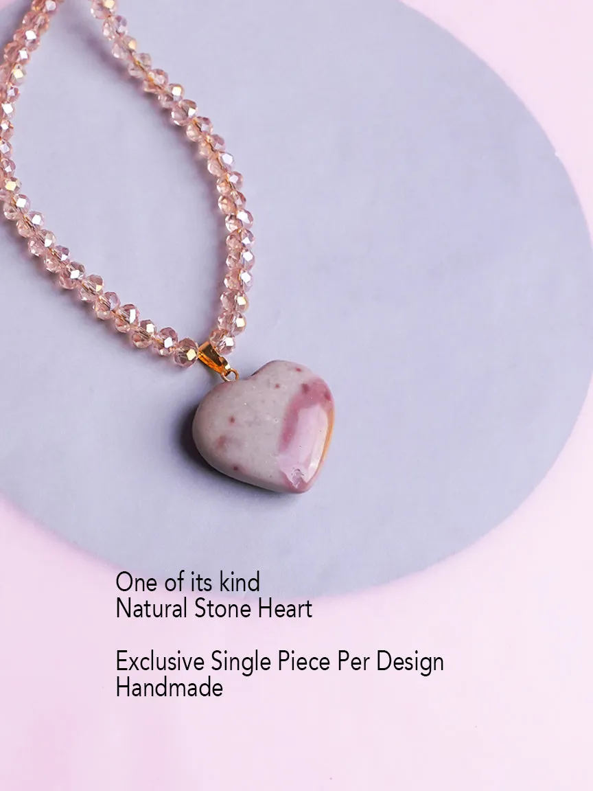 Blush Heart Crystal Pendant