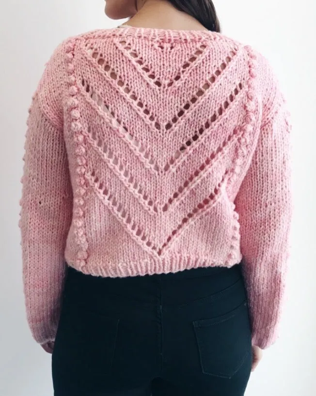 Bobble Tea Sweater - Downloadable Knitting Pattern