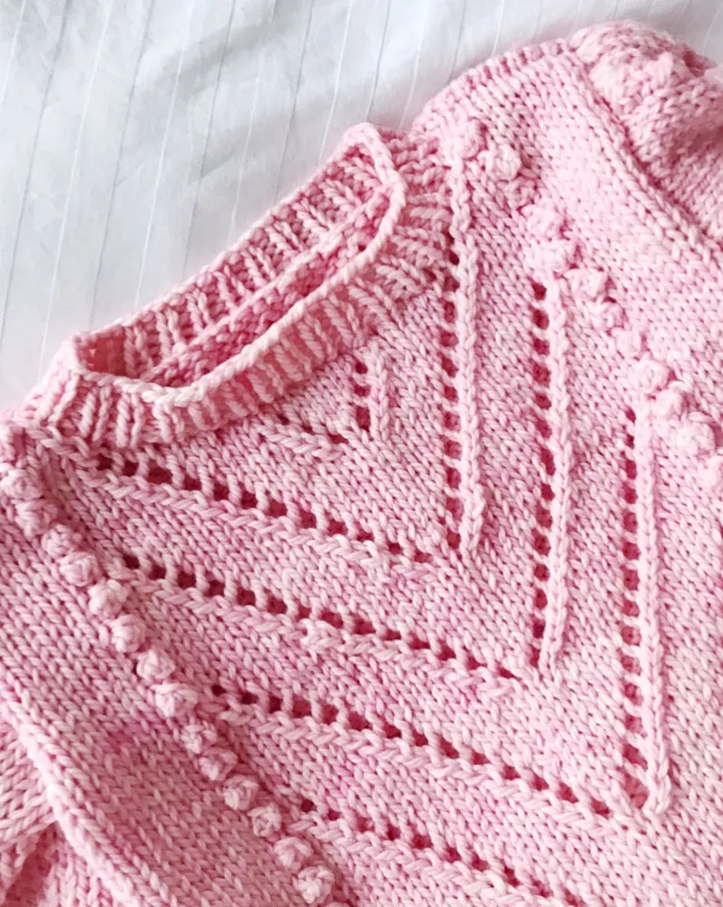 Bobble Tea Sweater - Downloadable Knitting Pattern