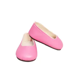 Bubblegum Pink Slip-on Dress Shoes for 18-inch dolls