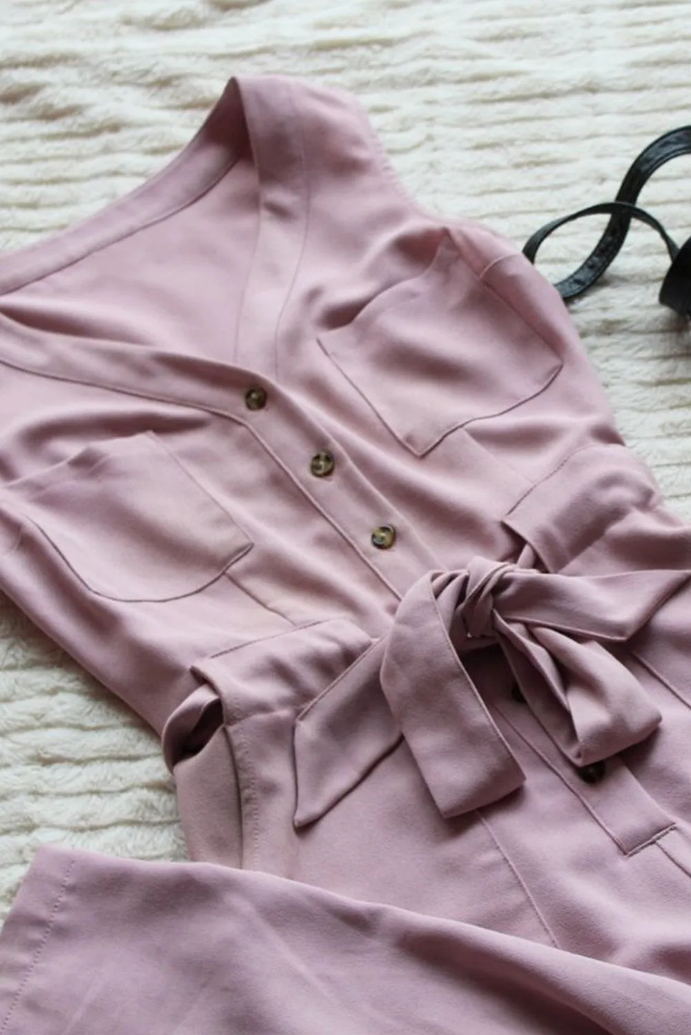 Buttoned Sleeveless Cropped Jumpsuit With Sash