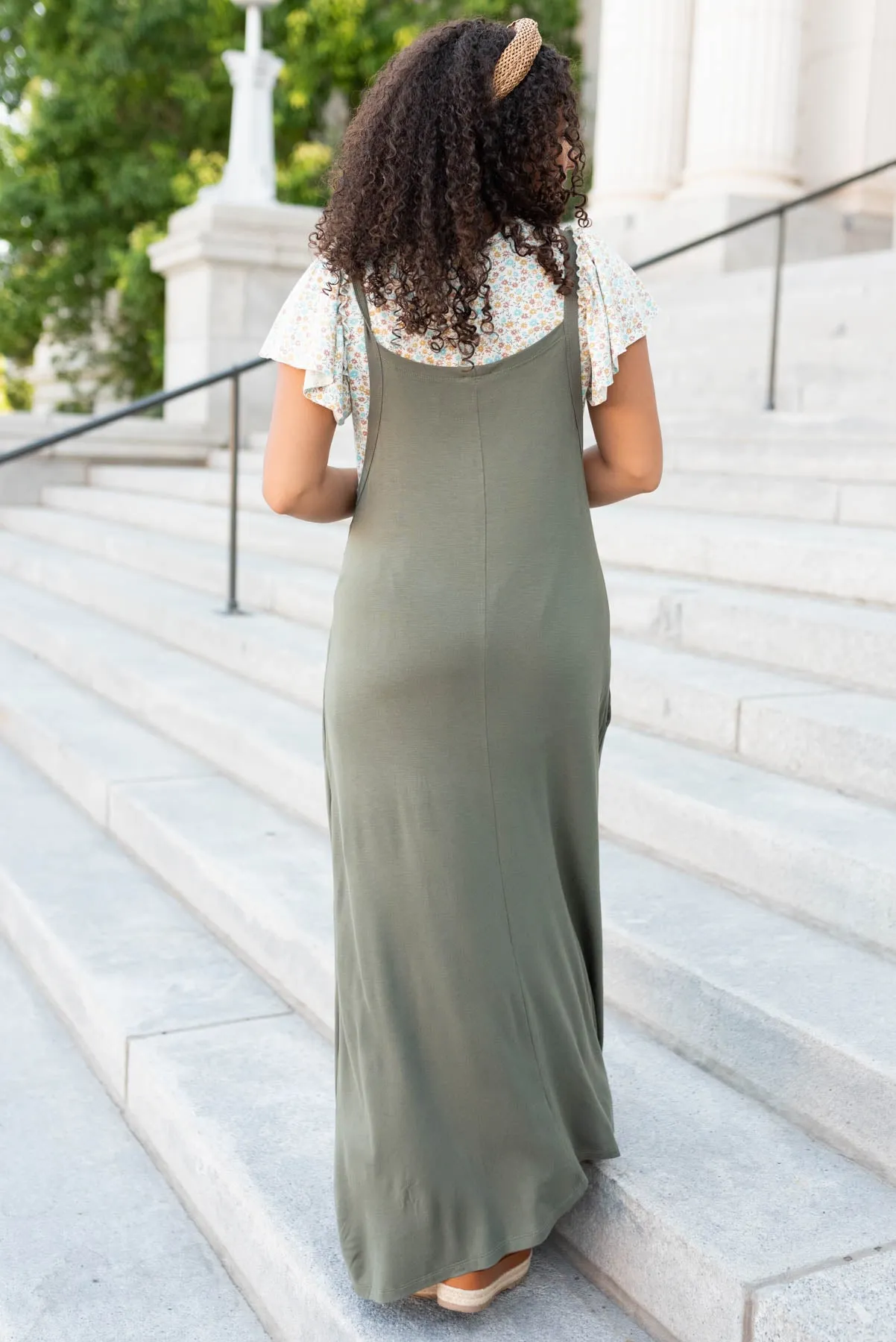Charli Olive Overall Maxi Dress