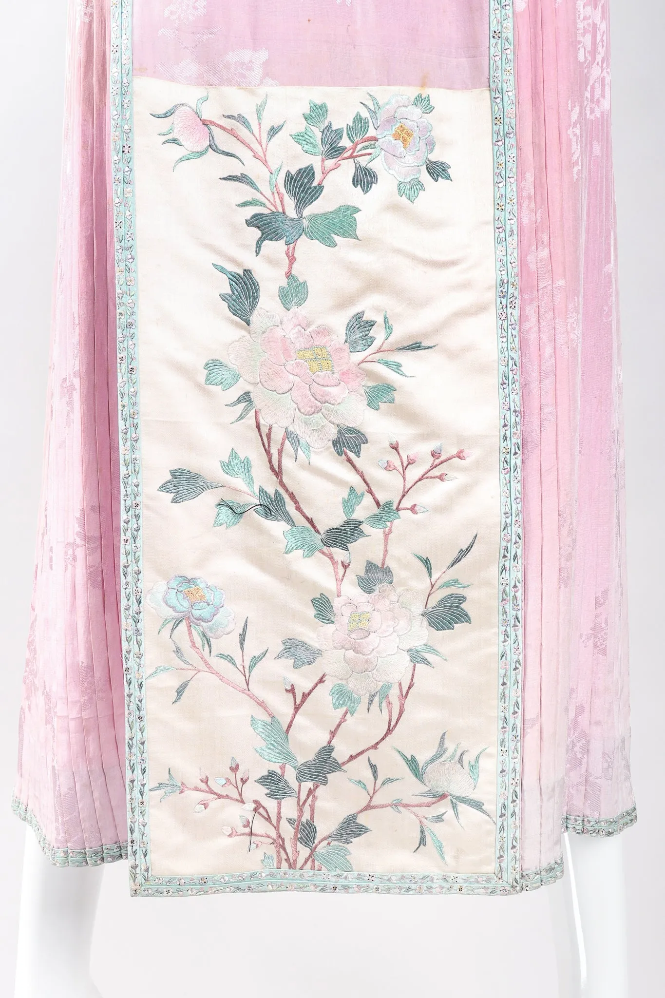 Chinese Spring Blossom Pleated Skirt