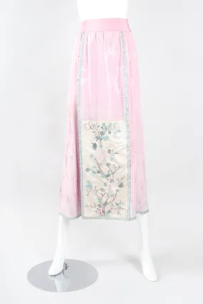 Chinese Spring Blossom Pleated Skirt