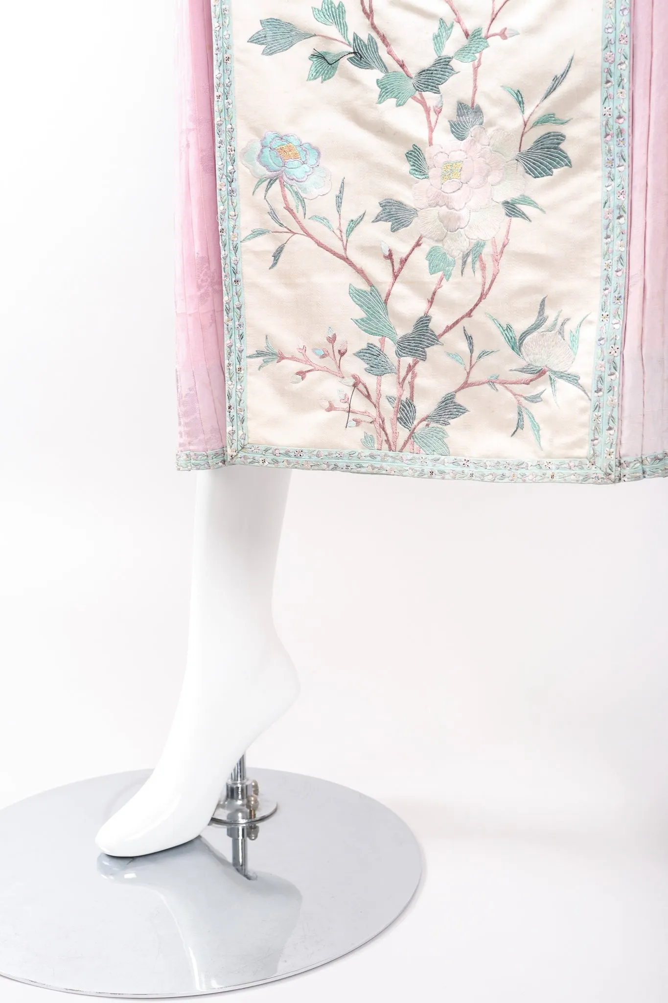 Chinese Spring Blossom Pleated Skirt