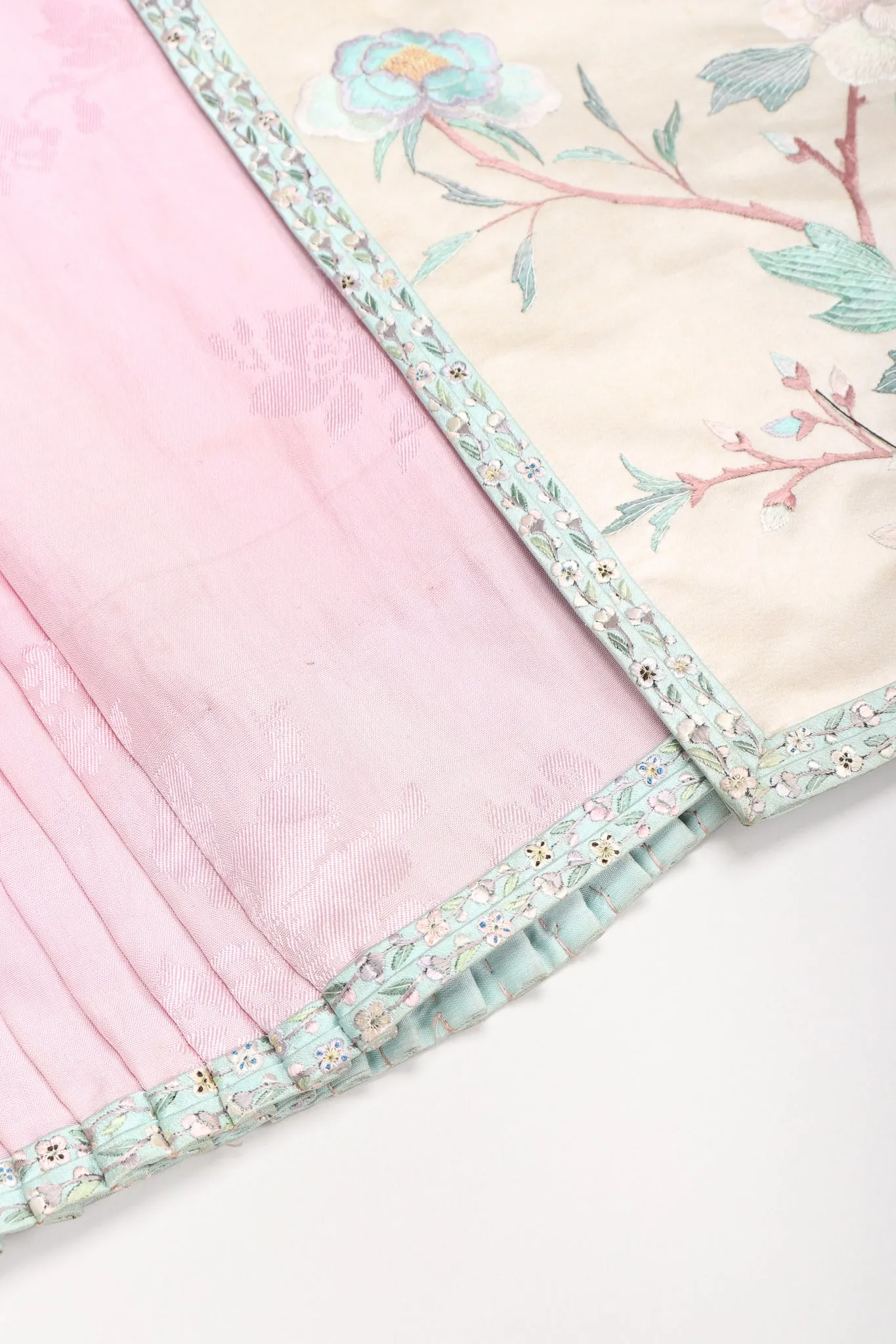 Chinese Spring Blossom Pleated Skirt