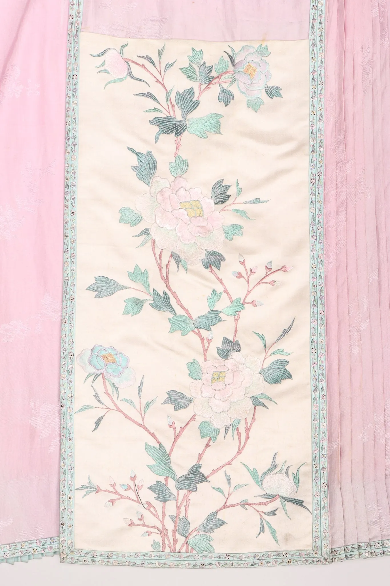 Chinese Spring Blossom Pleated Skirt