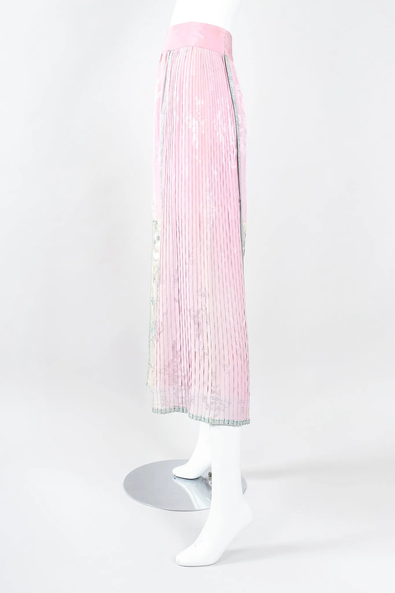 Chinese Spring Blossom Pleated Skirt