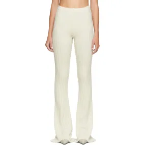 Christina Seewald SSENSE Exclusive Off-White Rib Knit Lounge Pants