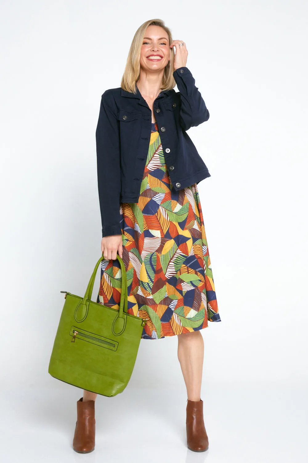 Christobel Sleeved Dress - Autumnal