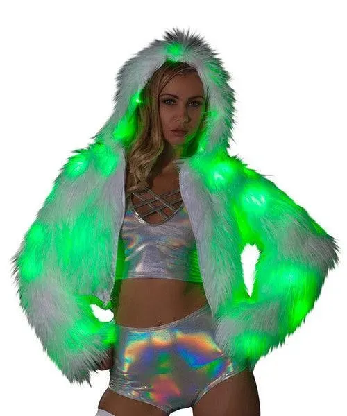 CL524 - Light-Up Hooded Cropped Jacket