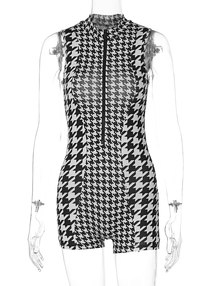 Classy Elegant Cute Plaid Romper