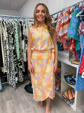 Compania Fantastica Pluvia floral midi skirt