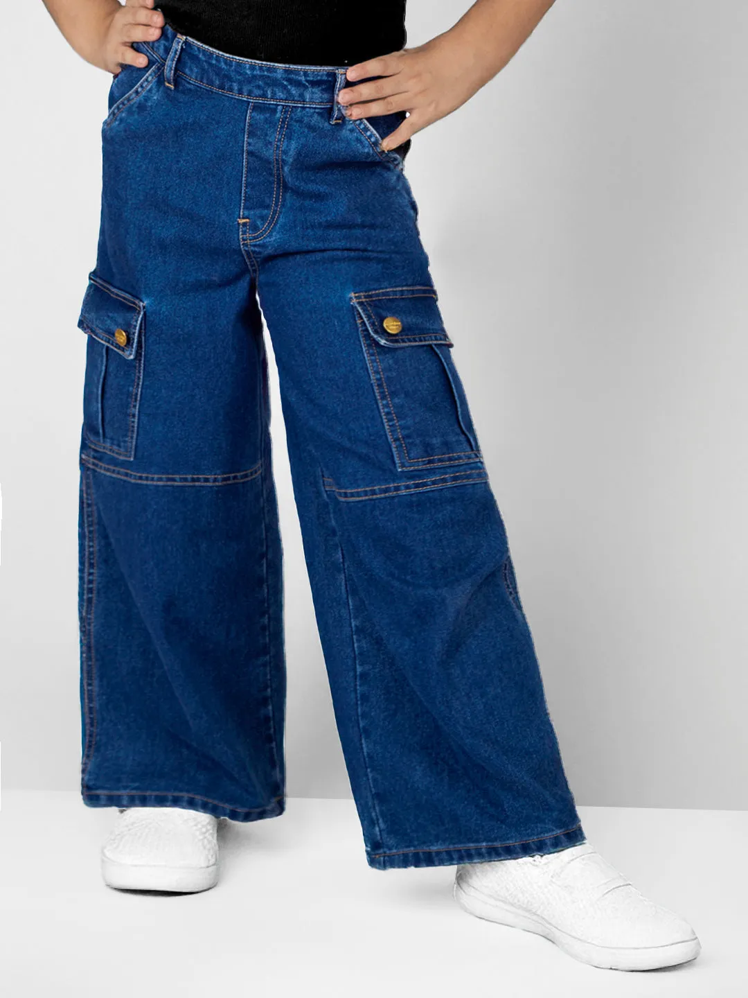 Cotton Denim Cargo for Girls & Boys