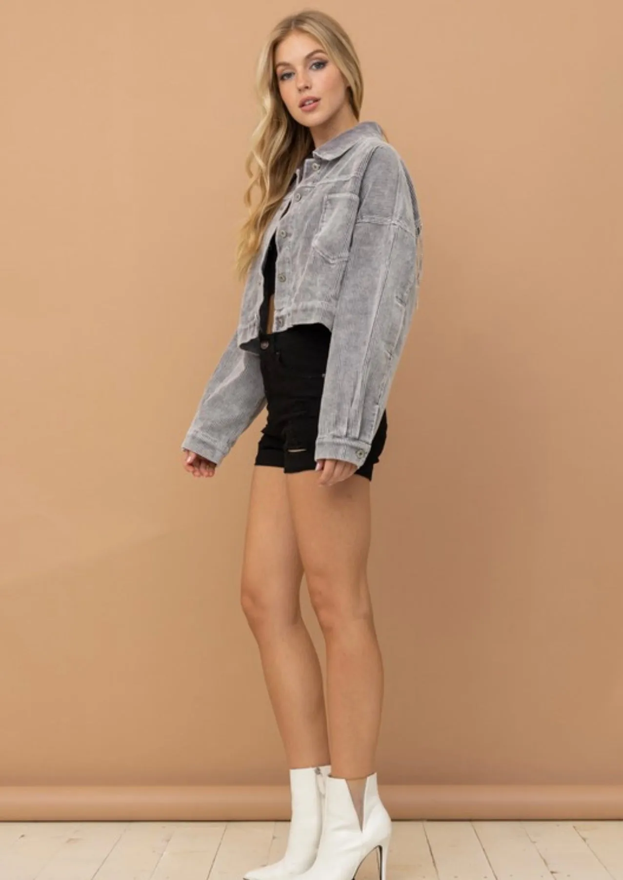 Cropped Fringed Jacket