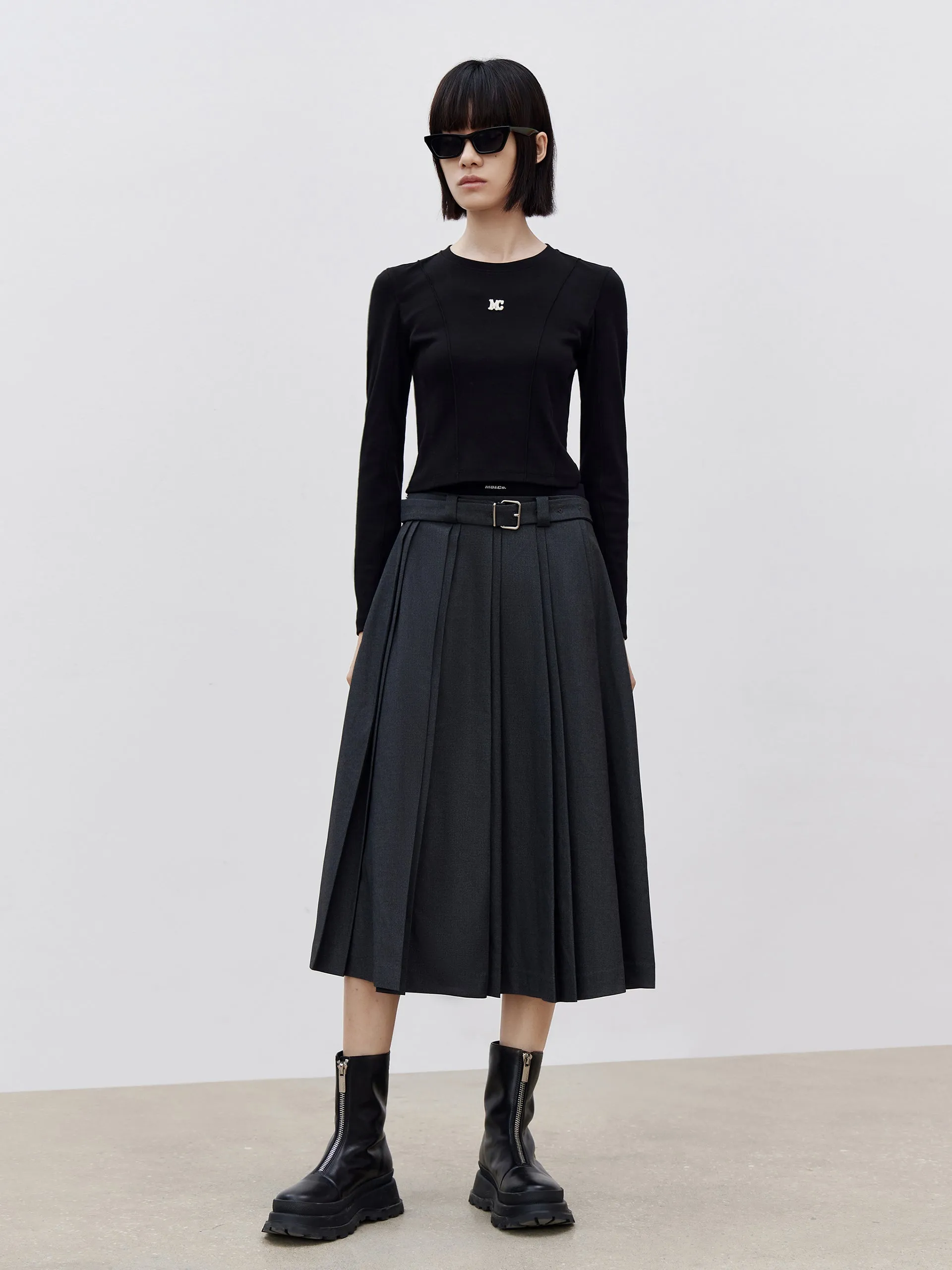 Cropped Long Sleeve T-Shirt