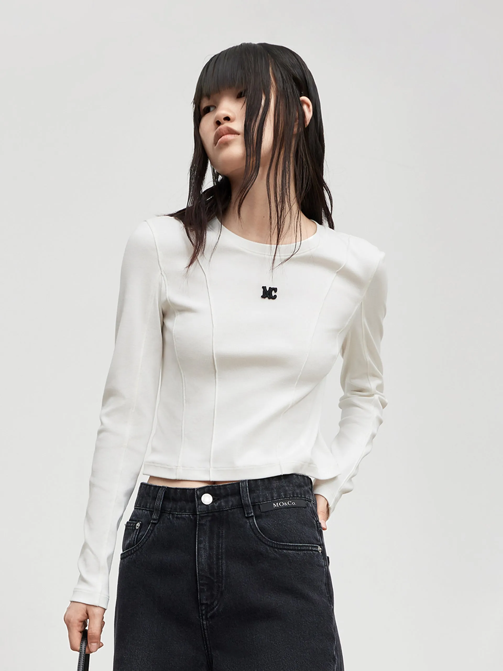 Cropped Long Sleeve T-Shirt