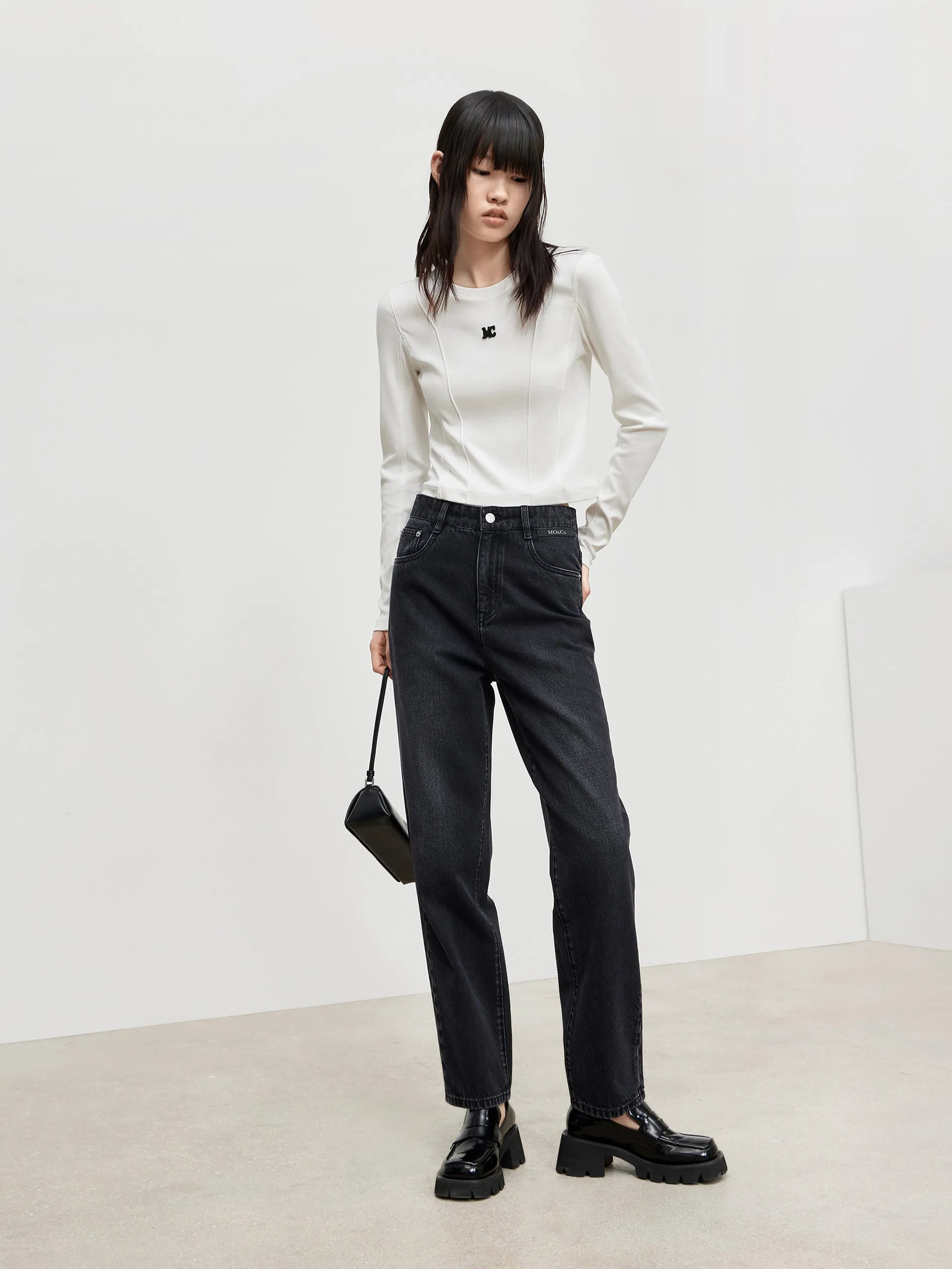 Cropped Long Sleeve T-Shirt