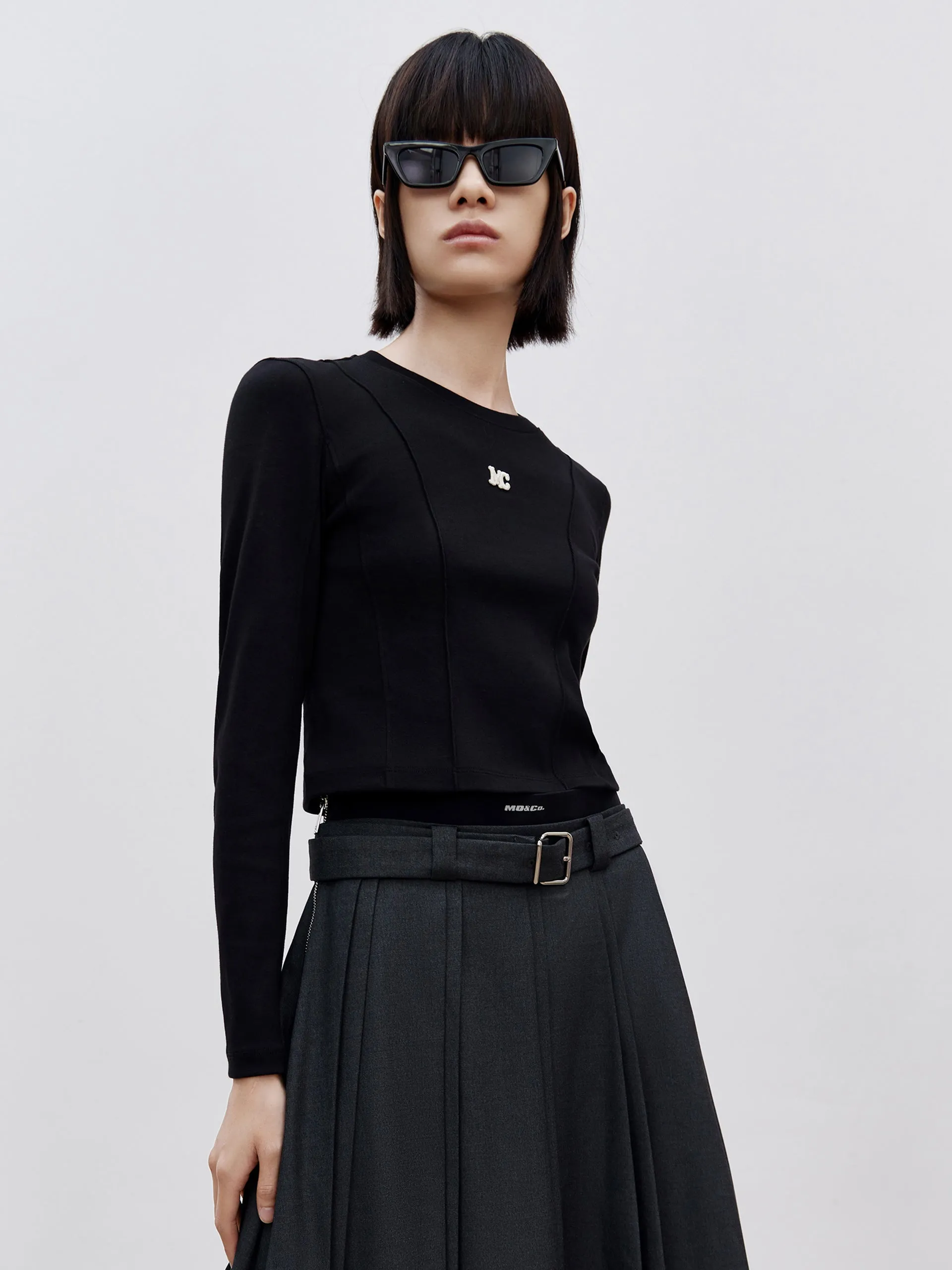 Cropped Long Sleeve T-Shirt