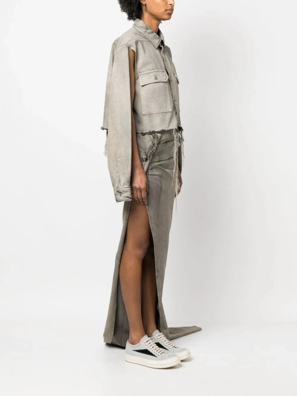 Cropped shirt jacket