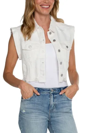 Cropped Sleeveless Jacket