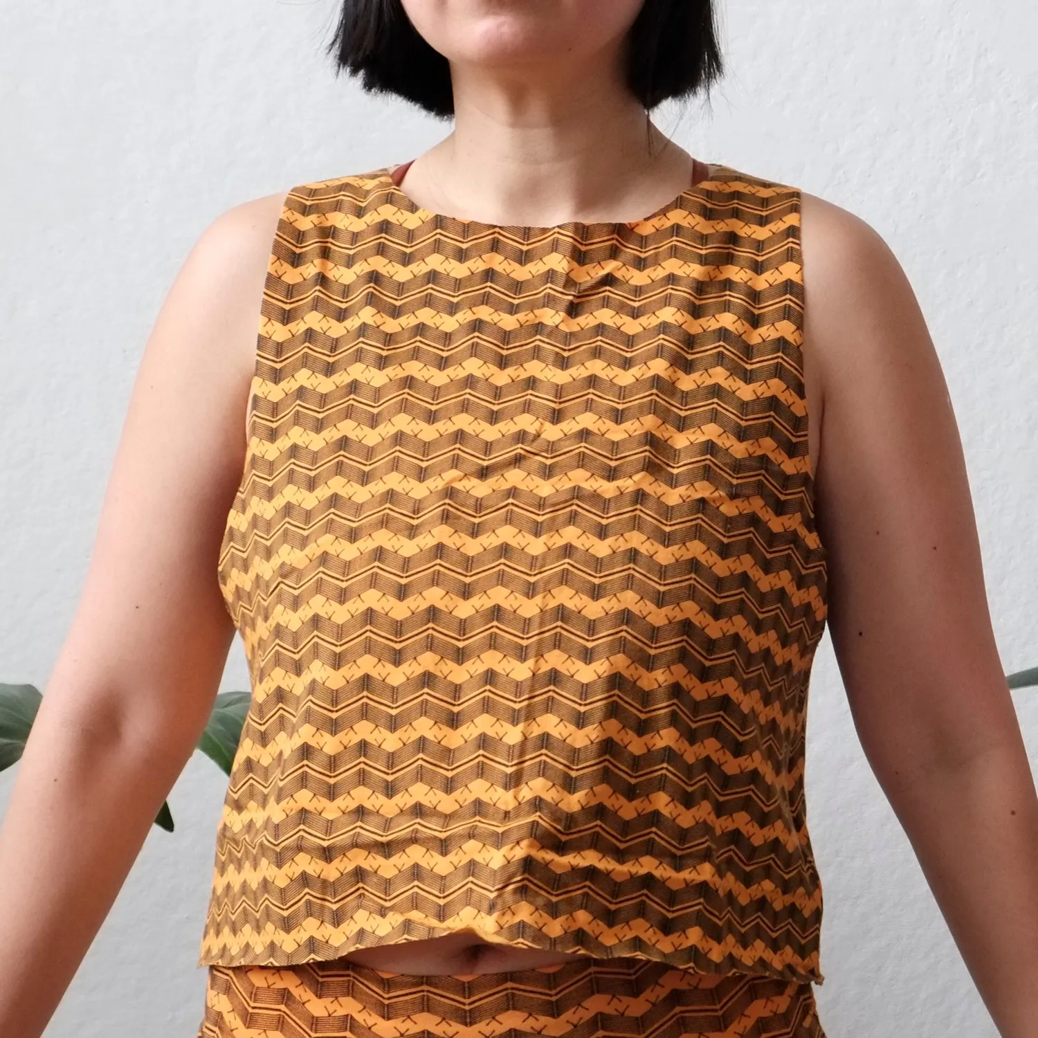 Cropped Summer Tank in Neon Orange