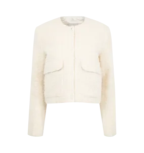 Dauphin Mixed Media Cropped Jacket (Womens)