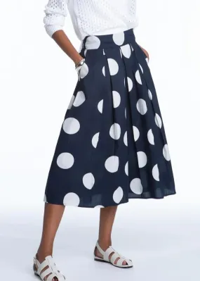 Elliott Lauren Dot Com Pleated Skirt