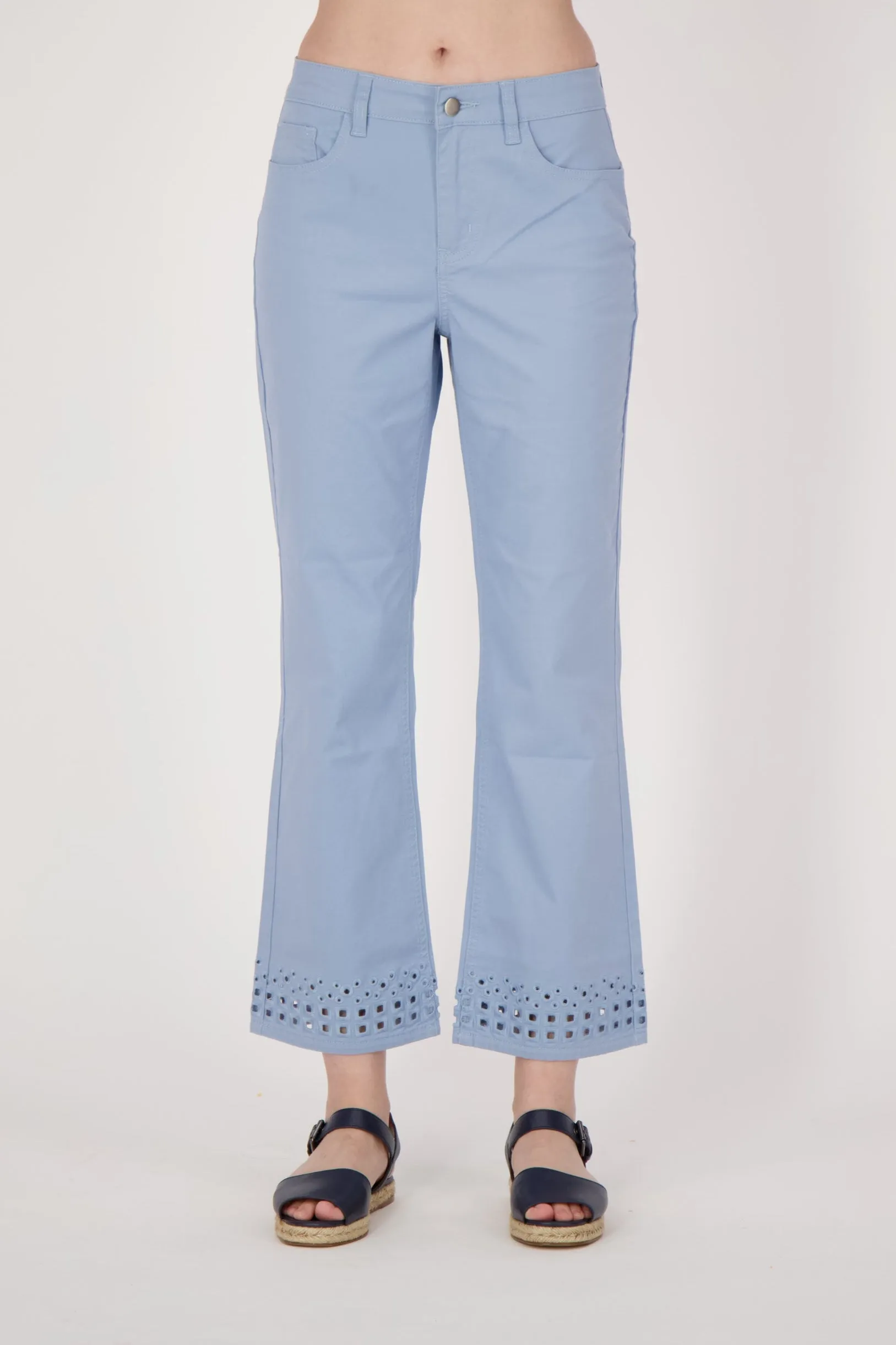 Eyelet Hem Pants