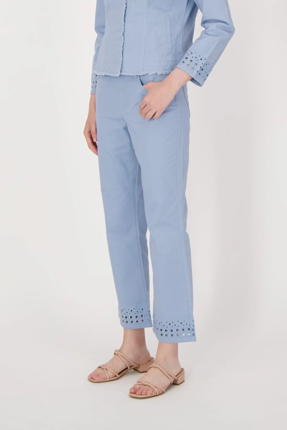 Eyelet Hem Pants