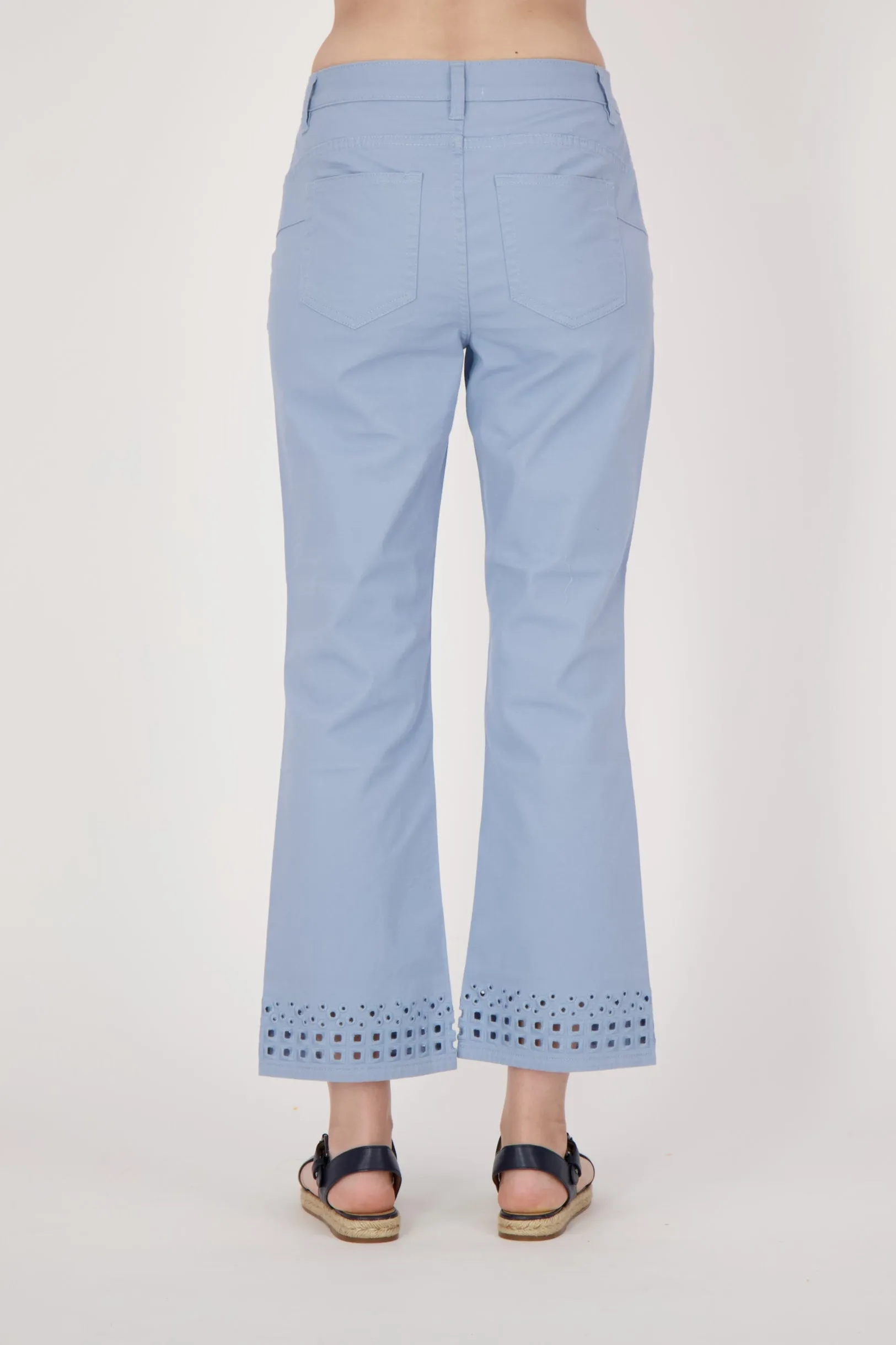 Eyelet Hem Pants