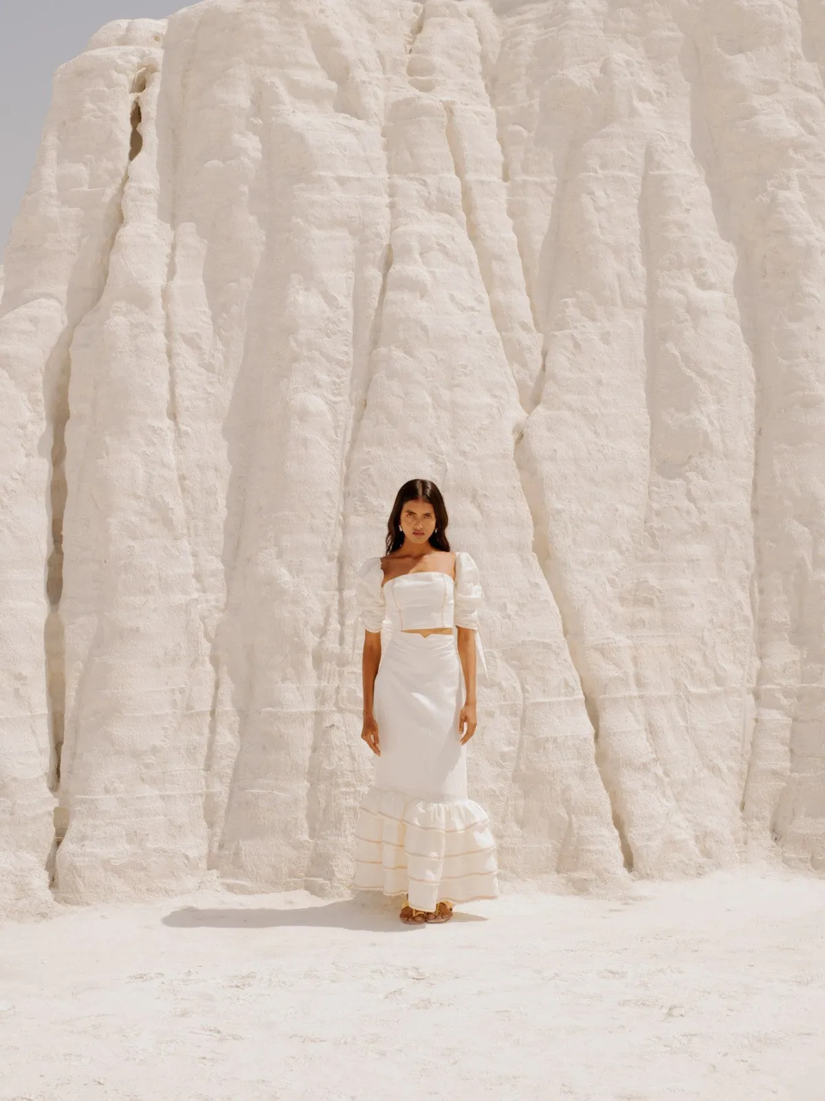 Flamenco Skirt | White