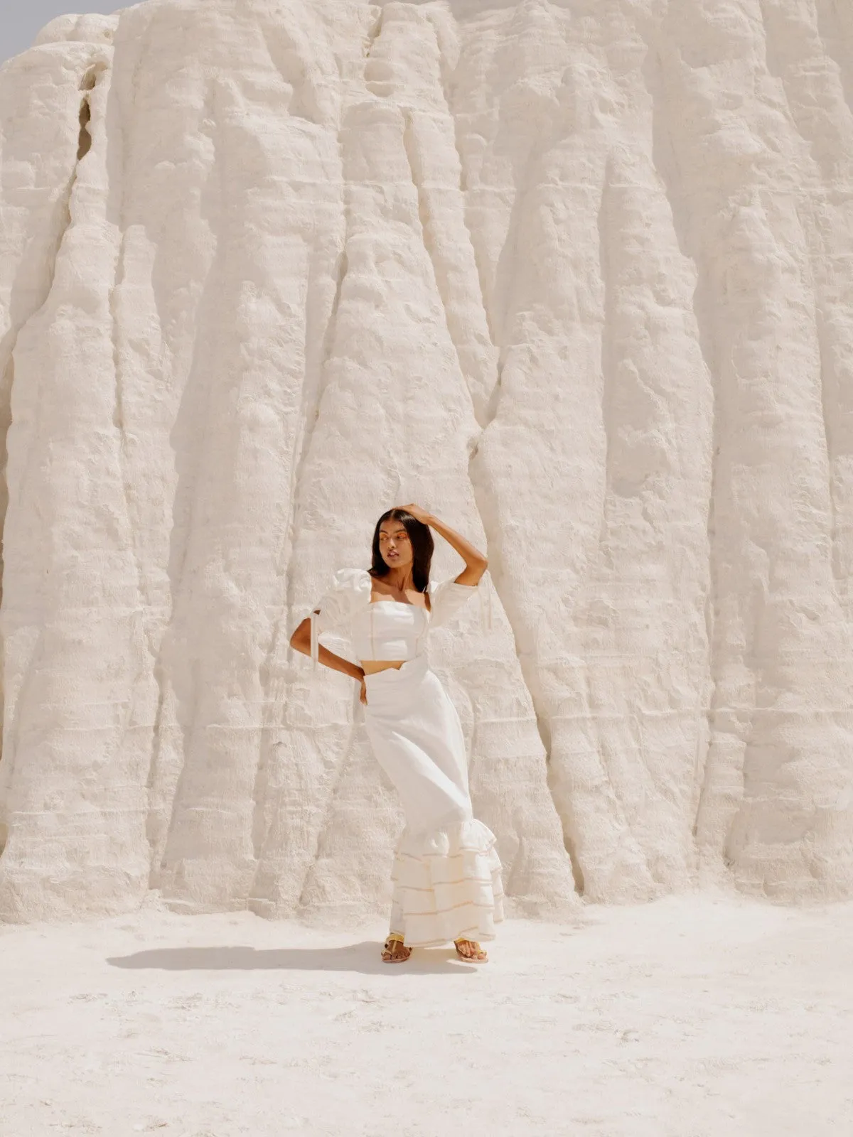 Flamenco Skirt | White