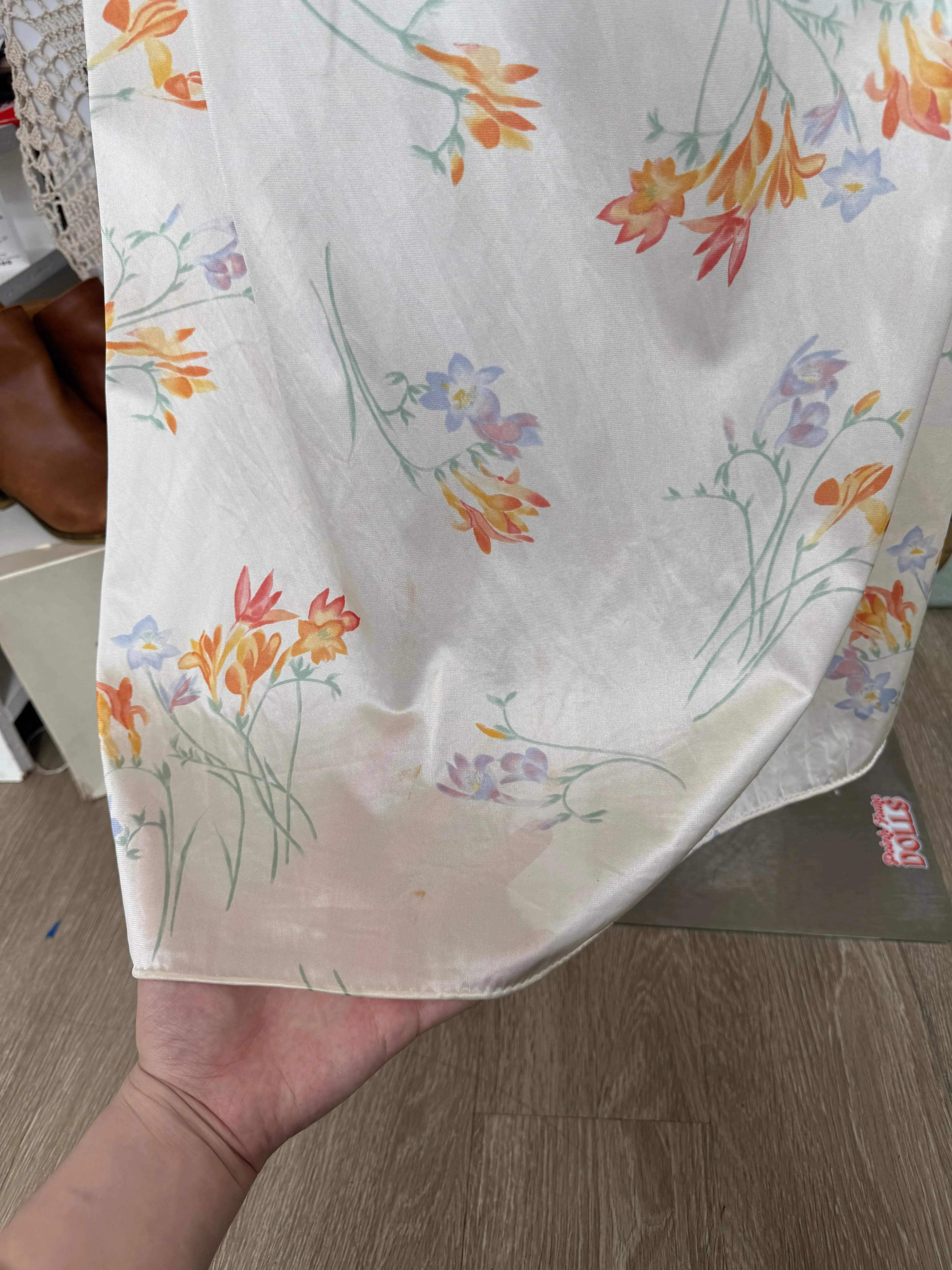 Floral Satin Nightgown