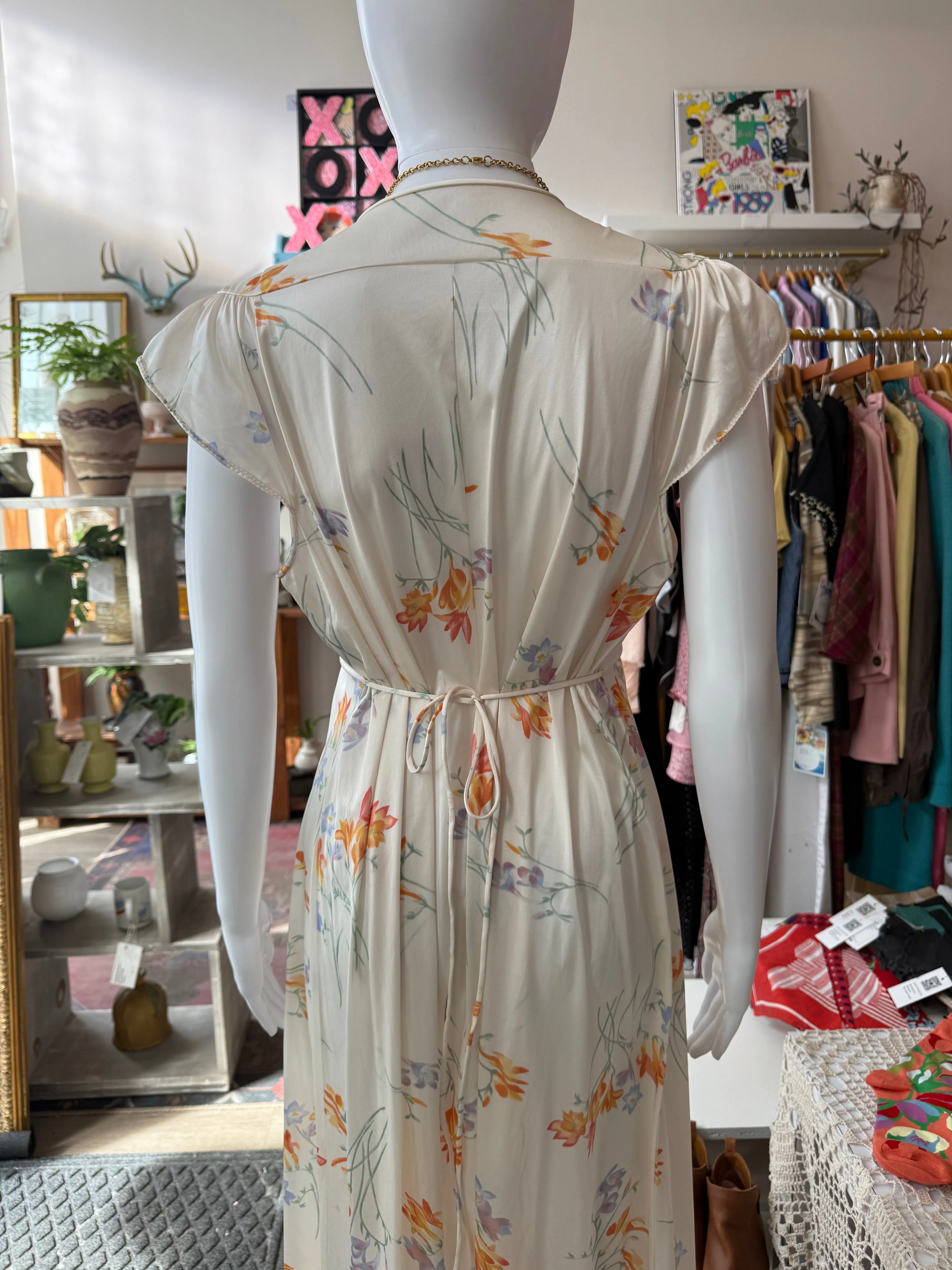 Floral Satin Nightgown