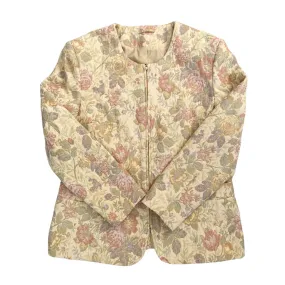 Floral Tapestry Jacket Vintage Cream SIZE 18