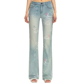 Full Print Mermaid Jeans