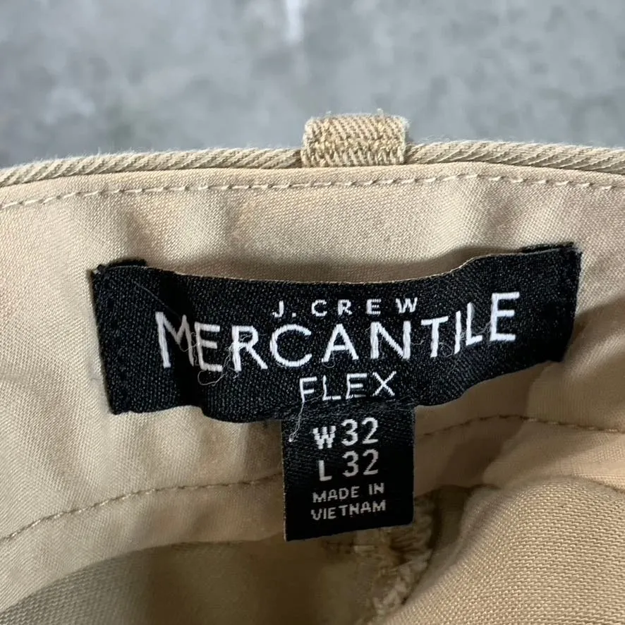 J.CREW Mercantile Men's Tan Slim-Fit Flex Chino Pants SZ 32X32