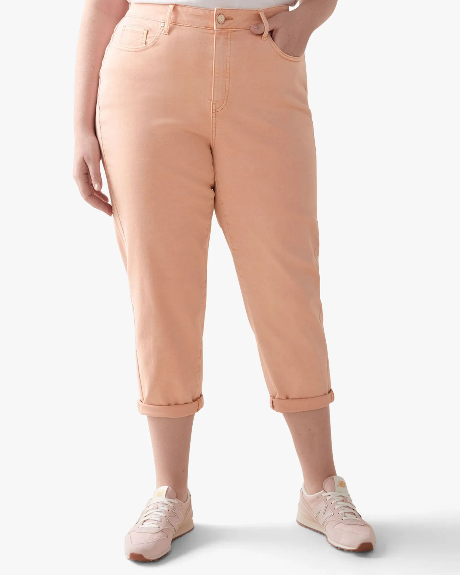 Jessie Cropped Jeans | Peach