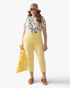 Jessie Cropped Jeans | Yellow
