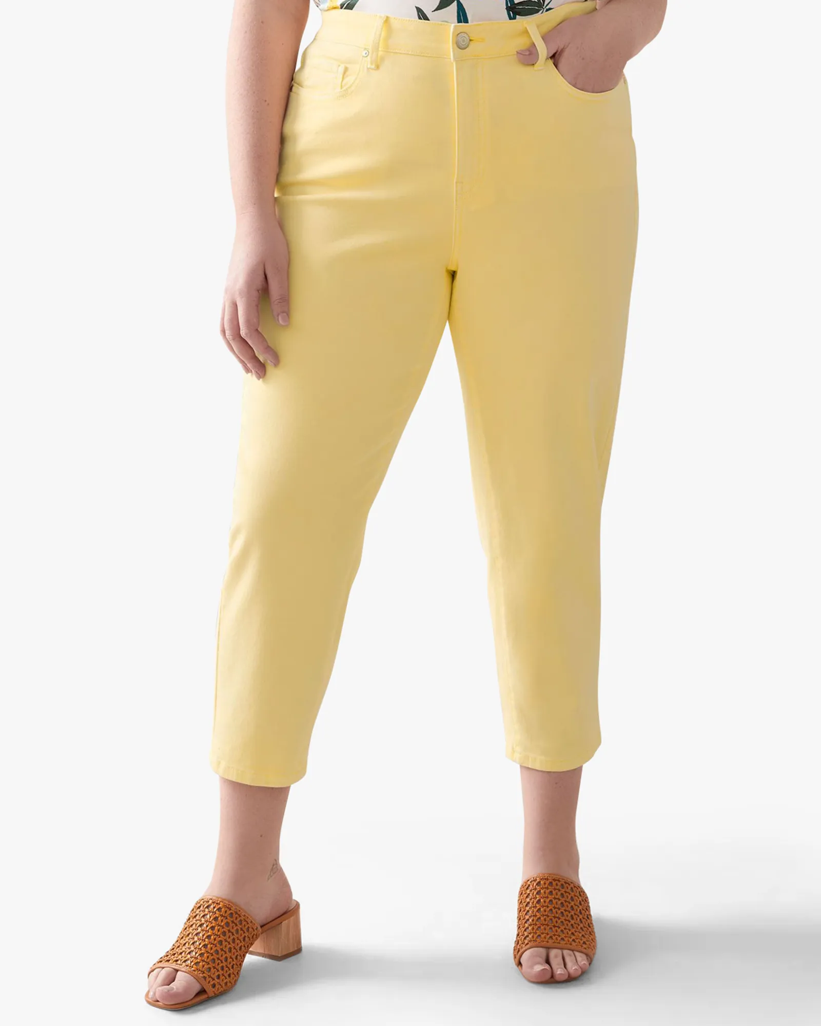 Jessie Cropped Jeans | Yellow