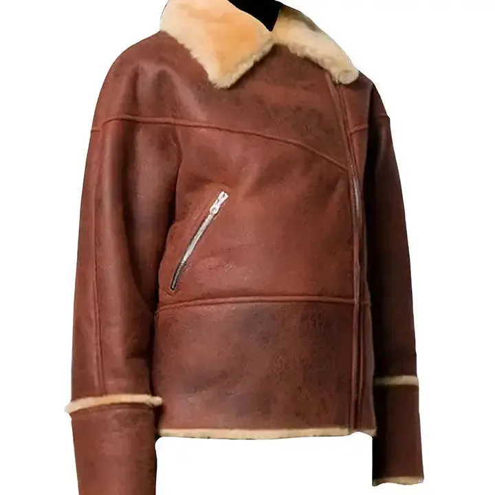Julien Calloway Leather Shearling Jacket - Gossip Girl Inspired